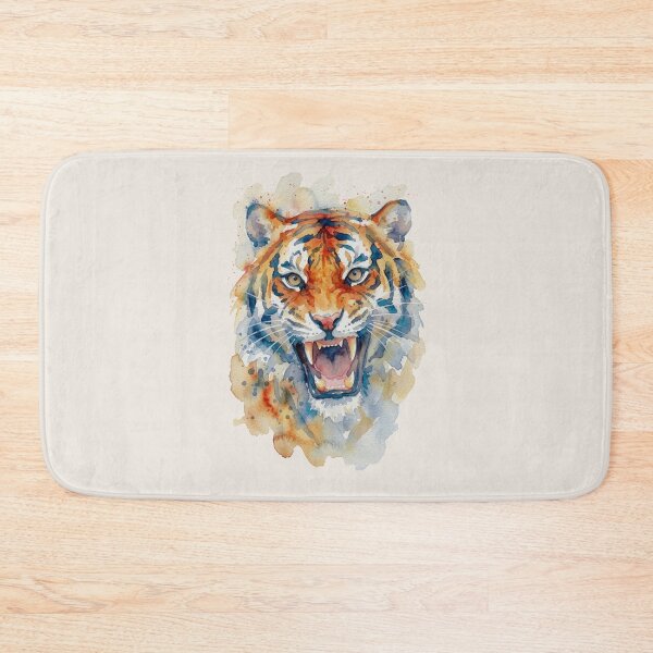 Item preview, Roaring Tiger Watercolor, Bared Fangs designed and sold by caracatita75.