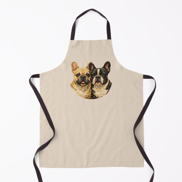 Item preview, French Bulldogs Coffee Tones Mosaic Dog Art Frenchie Pair designed and sold by CreativeArtistL.