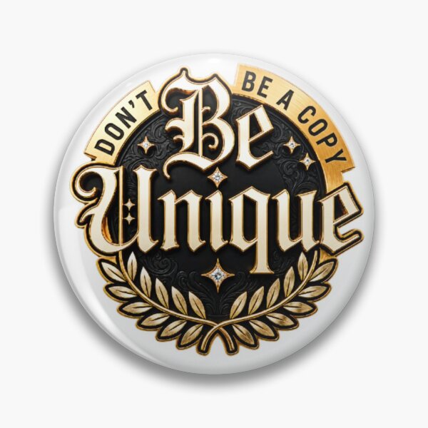 Item preview, Don't Be A Copy Be Unique Metallic Gold Typography designed and sold by INKRebelGraphic.