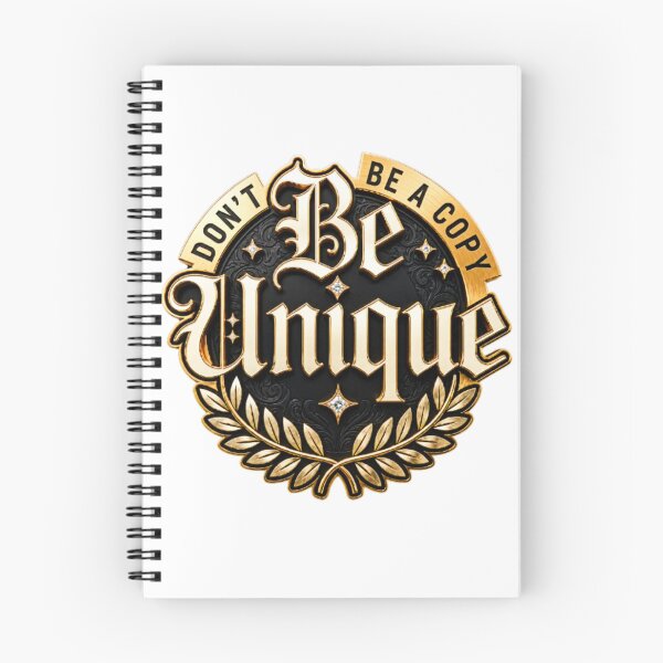 Item preview, Don't Be A Copy Be Unique Metallic Gold Typography designed and sold by INKRebelGraphic.