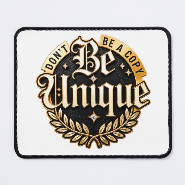 Item preview, Don't Be A Copy Be Unique Metallic Gold Typography designed and sold by INKRebelGraphic.