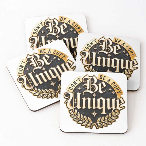 Item preview, Don't Be A Copy Be Unique Metallic Gold Typography designed and sold by INKRebelGraphic.