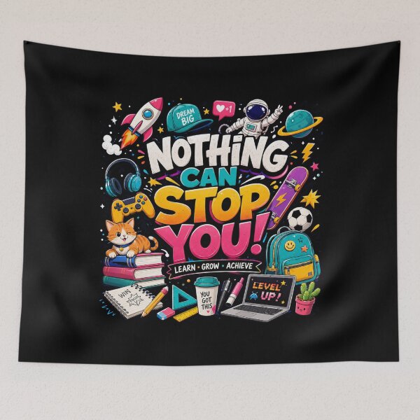 Item preview, Nothing Can Stop You Back to School Shirt | Motivational Space Graphic Tee | Cool Student School Spirit Gift designed and sold by QueenStore-USA.