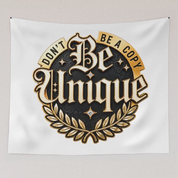 Item preview, Don't Be A Copy Be Unique Metallic Gold Typography designed and sold by INKRebelGraphic.