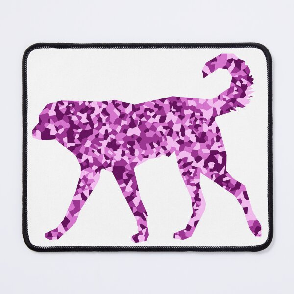 Item preview, Pink Mosaic Dog Silhouette Art designed and sold by DymondDesigns.