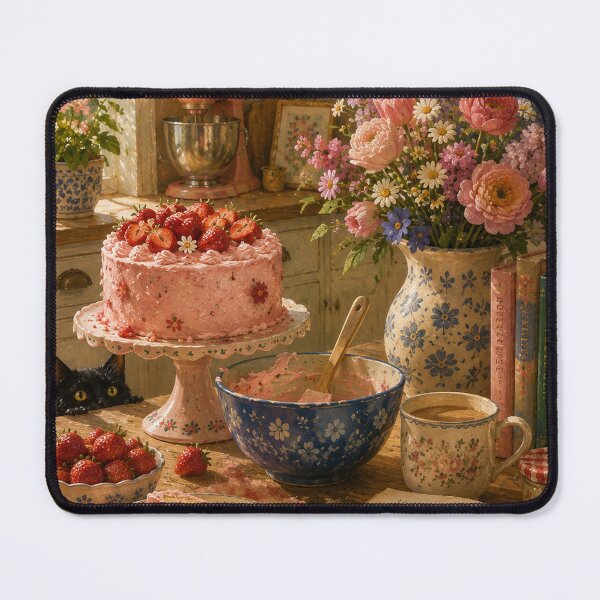 Item preview, Something Sweet – Colorful Cottage Baking & Cat Wall Art designed and sold by simplybycortney.