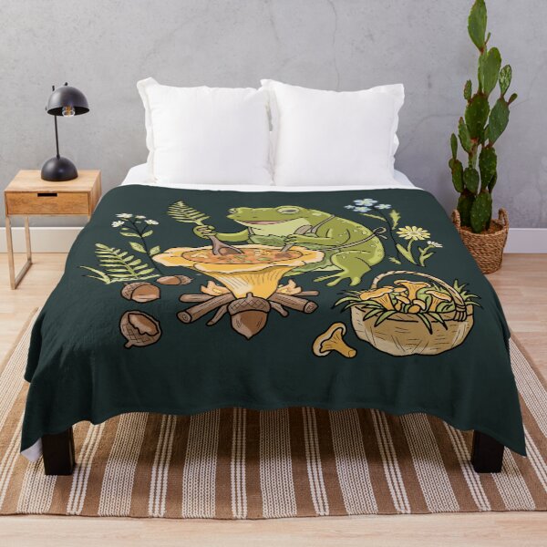 Item preview, Frog Cooking Mushroom Soup Cottagecore Aesthetic designed and sold by LeshanArt.