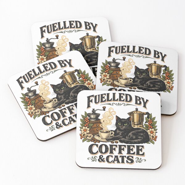 Item preview, Vintage Black Cat Coffee Lover Design designed and sold by urbinet.