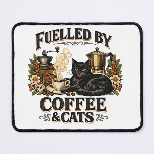 Item preview, Vintage Black Cat Coffee Lover Design designed and sold by urbinet.