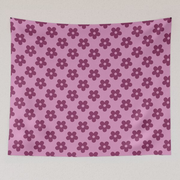 Item preview, Pink Floral Pattern | Dark Pink Flowers on Light Pink | Retro Light Pink and Magenta Floral Design | Preppy Pink Flower Pattern | Coquette Pink Daisy Flower Seamless Pattern designed and sold by VivaFy.