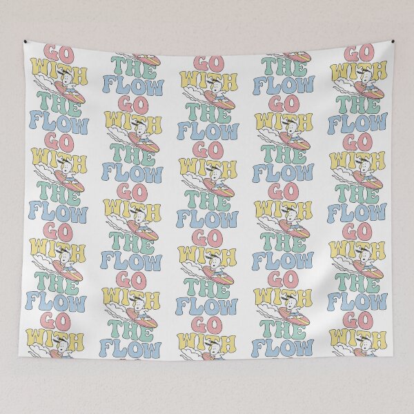Item preview, Peanuts Go With The Flow Surf Art Retro Beach Style Illustration designed and sold by WolfieeShops.