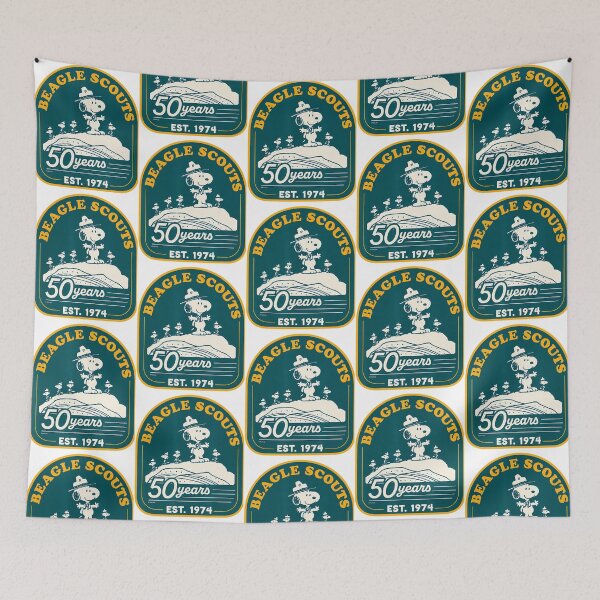 Item preview, Peanuts Inspired Retro Scout Art Cute Hiking Wilderness Illustration designed and sold by WolfieeShops.