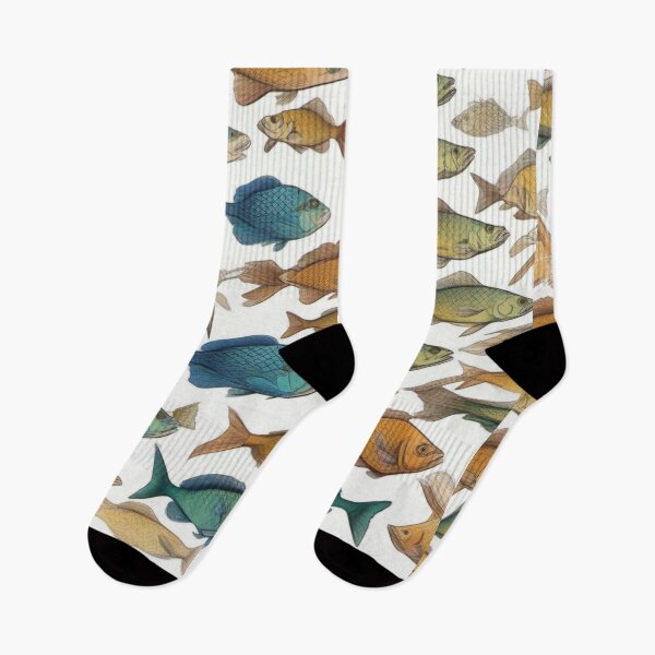 Item preview, Fish white pattern designed and sold by JALNERVION SHOP.