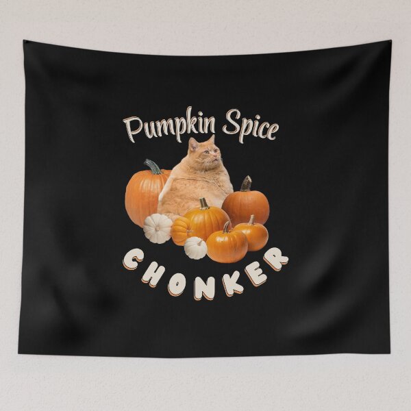Item preview, Pumpkin Spice Chonker Cat Halloween Meme Fall Fun | Light Ink Version designed and sold by SunandShade.