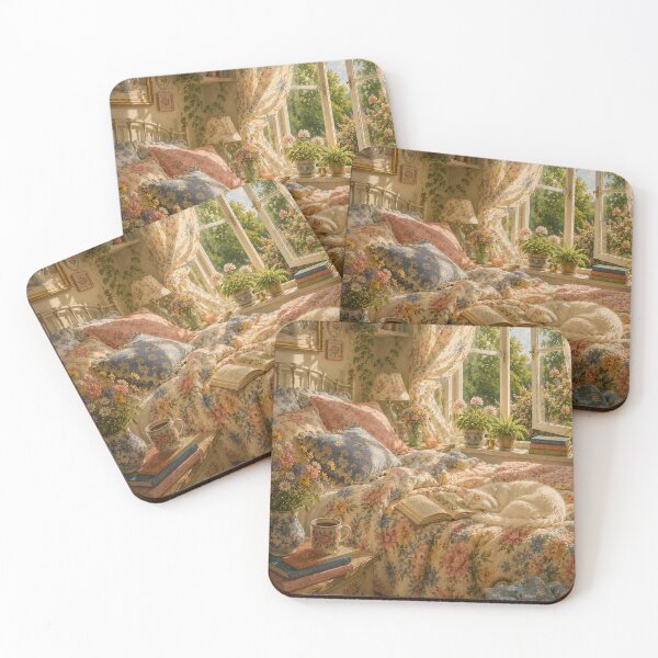 Item preview, Windows Open – Colorful Cozy Cottage Bedroom & White Cat Art designed and sold by simplybycortney.