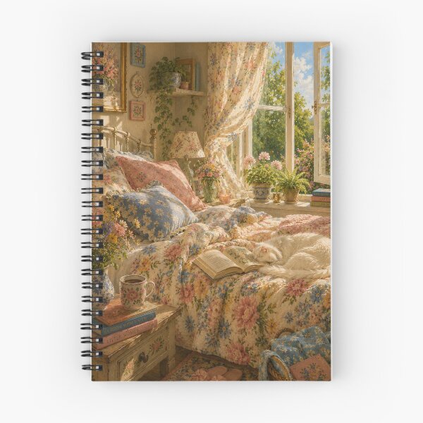 Item preview, Windows Open – Colorful Cozy Cottage Bedroom & White Cat Art designed and sold by simplybycortney.