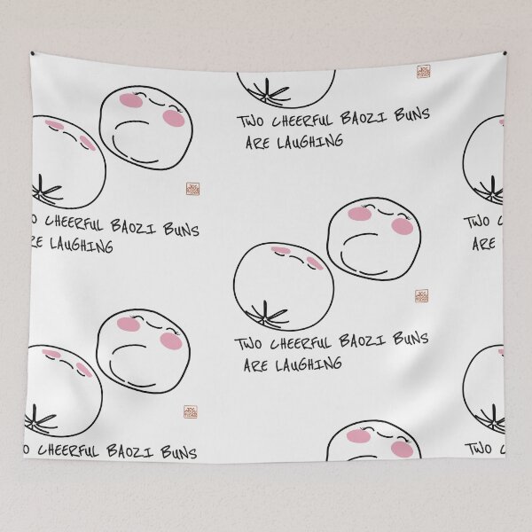 Item preview, Cute Baozi Buns Sticker Kawaii Asian Food Minimalist designed and sold by JOCSTOCK.