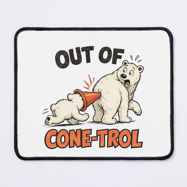 Item preview, Out of Cone-Trol Funny Polar Bear Mom & Cub designed and sold by LASTIQUE-dd.