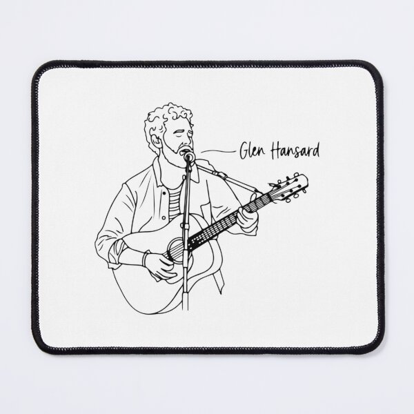 Item preview, Glen Hansard Guitarist Vector Line Art designed and sold by WakWakDesigns.