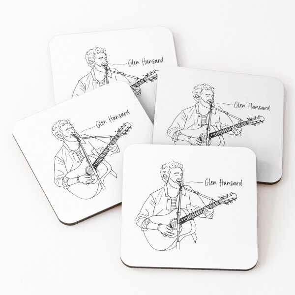 Item preview, Glen Hansard Guitarist Vector Line Art designed and sold by WakWakDesigns.