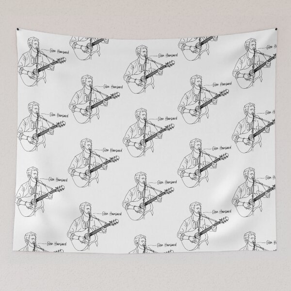 Item preview, Glen Hansard Guitarist Vector Line Art designed and sold by WakWakDesigns.