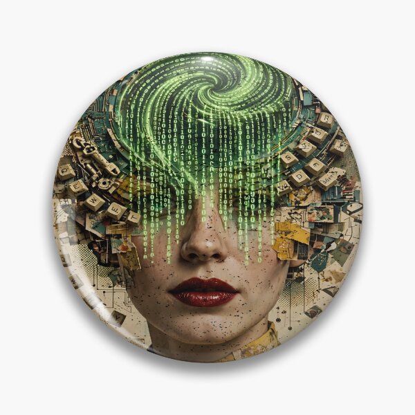 Item preview, Woman In STEM Coding - Surreal Computer Science Mind Art designed and sold by Neurospicy Trolls.