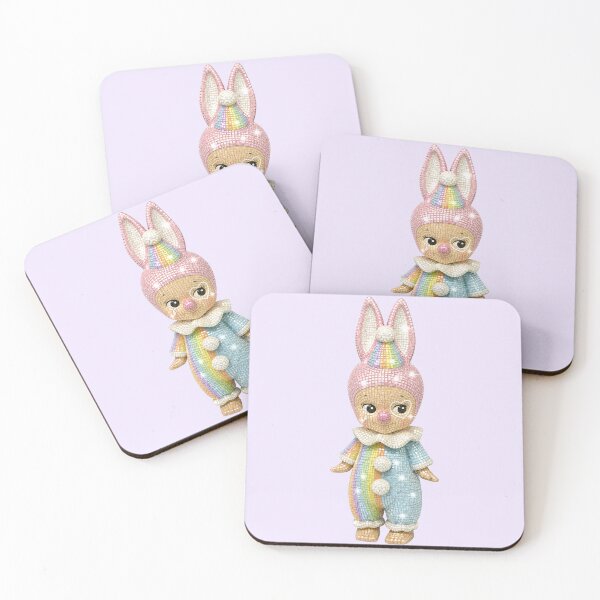 Item preview, Sonny Angel Rainbow Bunny Clown Disco Figure designed and sold by Ellie Dyer.