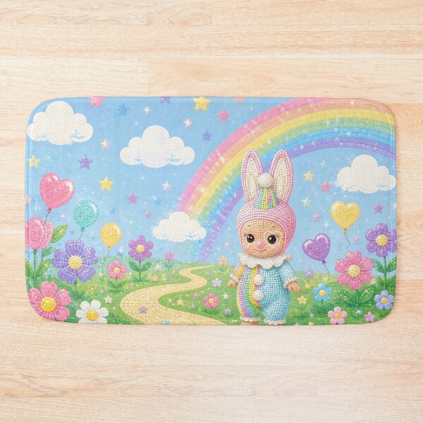 Item preview, Sonny Angel Rainbow Bunny Clown Disco Figure designed and sold by Ellie Dyer.