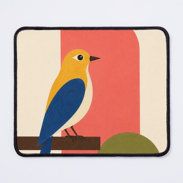 Item preview, Retro 70s 80s Mid Century Art Nouveau Bird Print designed and sold by Filora Atelier | Bird Art.