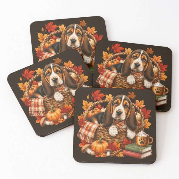 Item preview, Cute Basset Hound Witch Halloween Autumn designed and sold by Cute & Sassy Custom Gifting Boutiques.