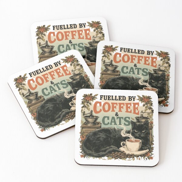 Item preview, Fuelled by Coffee & Cats designed and sold by urbinet.