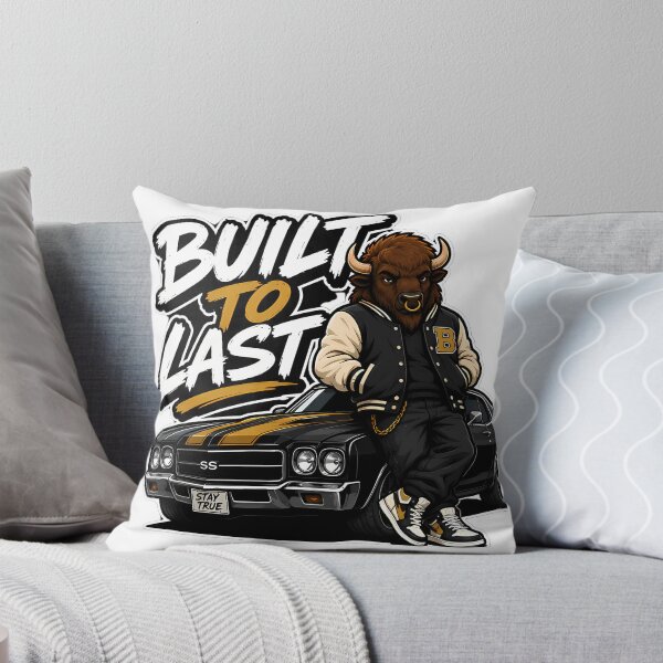 Item preview, Built To Last Bison Streetwear Muscle Car Cartoon Graphic designed and sold by Aesthicer.