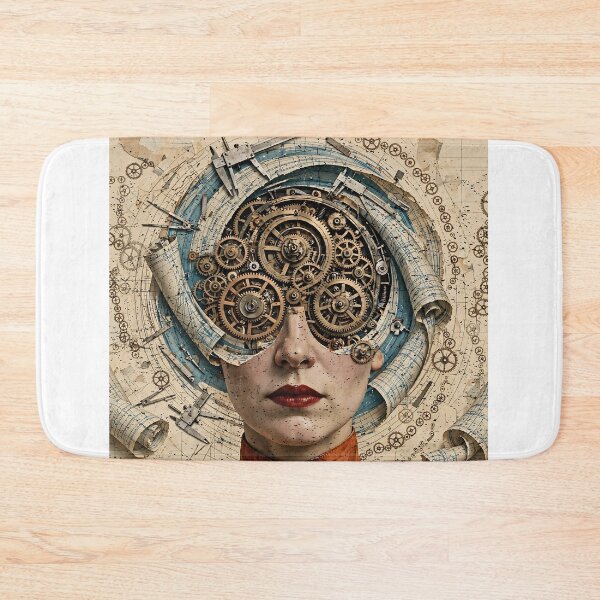 Item preview, Woman In STEM Engineering Mind - Steampunk Engineer Art designed and sold by Neurospicy Trolls.