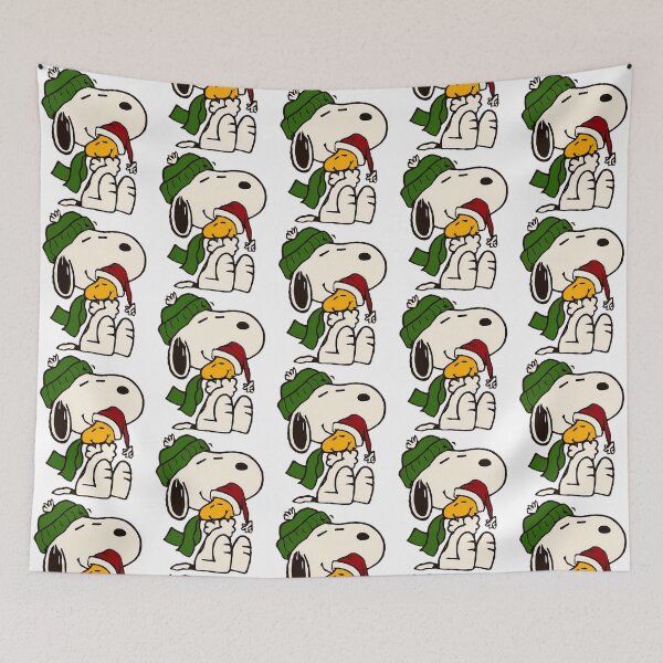 Item preview, Snoopy And Woodstock Hugging In Winter designed and sold by WolfieeShops.