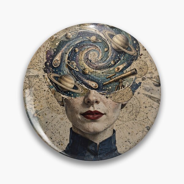 Item preview, Woman In STEM Astronomy - Cosmic Mind Universe Art designed and sold by Neurospicy Trolls.
