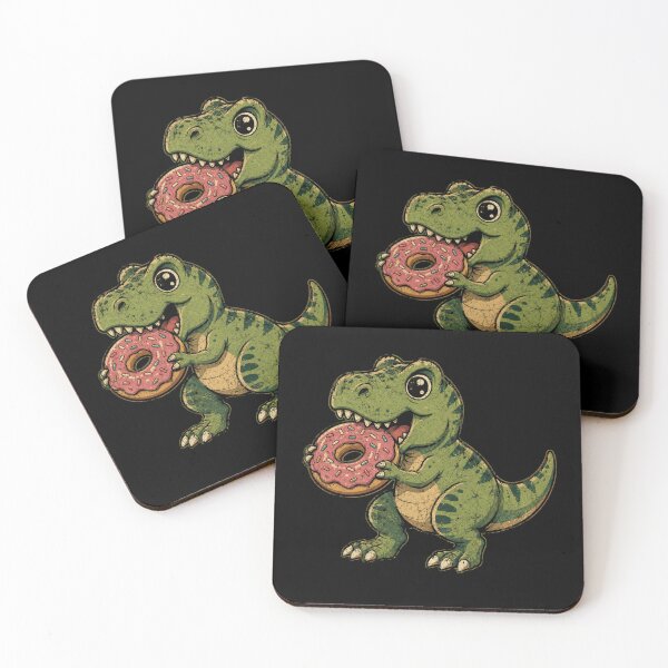 Item preview, Cute Retro T-Rex Loves Pink Donut  designed and sold by Moizento.