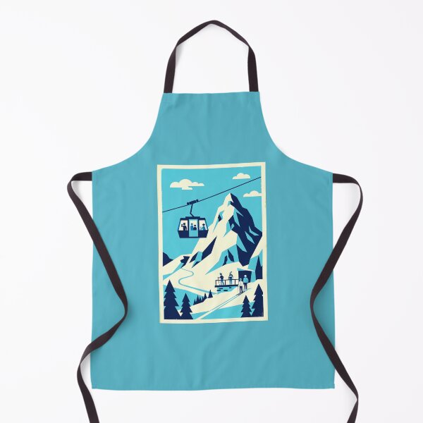 Item preview, Ski Resort Gondola Vintage Travel Poster Art designed and sold by hattie's.