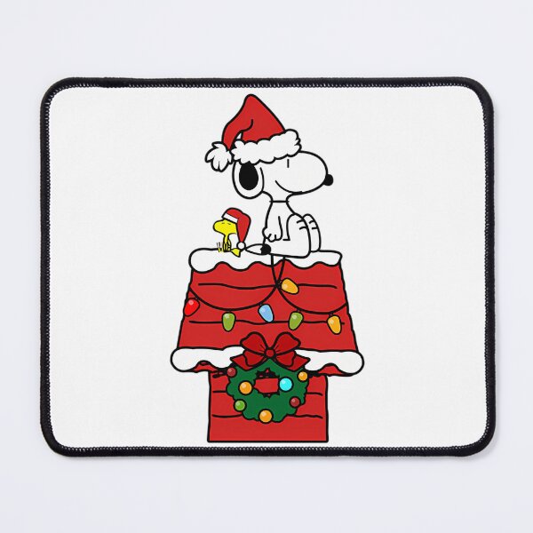 Item preview, Snoopy And Woodstock Sitting On Christmas Doghouse designed and sold by WolfieeShops.