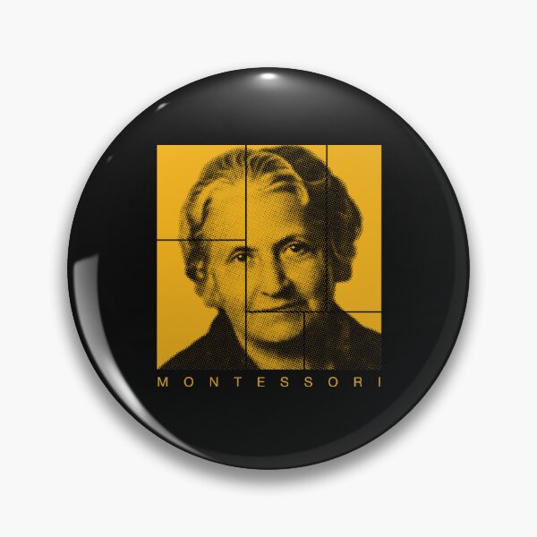 Item preview, Maria Montessori halftone mondrian style portrait designed and sold by CMYKStudio.