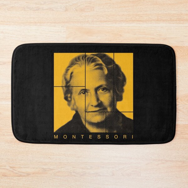 Item preview, Maria Montessori halftone mondrian style portrait designed and sold by CMYKStudio.