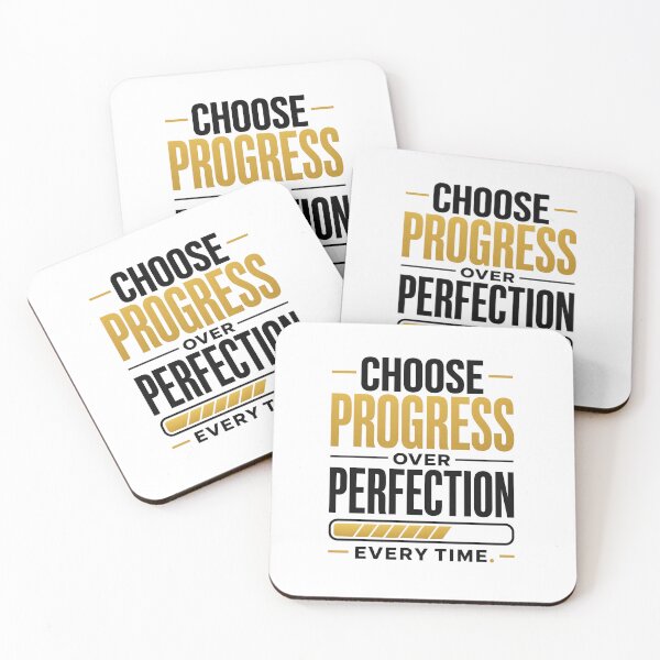 Item preview, Choose Progress Over Perfection Motivational Quote designed and sold by CozyPaletteShop.