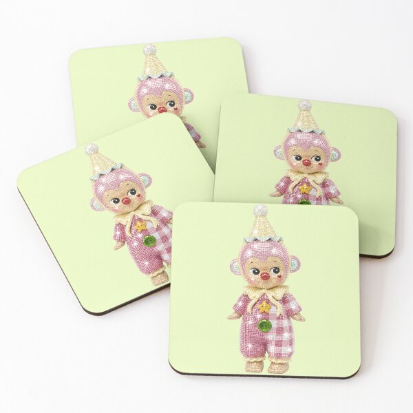 Item preview, Sonny Angel Pink Monkey Clown Disco Figure designed and sold by Ellie Dyer.