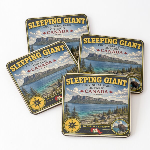 Item preview, Sleeping Giant Provincial Park Vintage Travel Sticker | Ontario Lake Superior Adventure designed and sold by naturalsurvival.