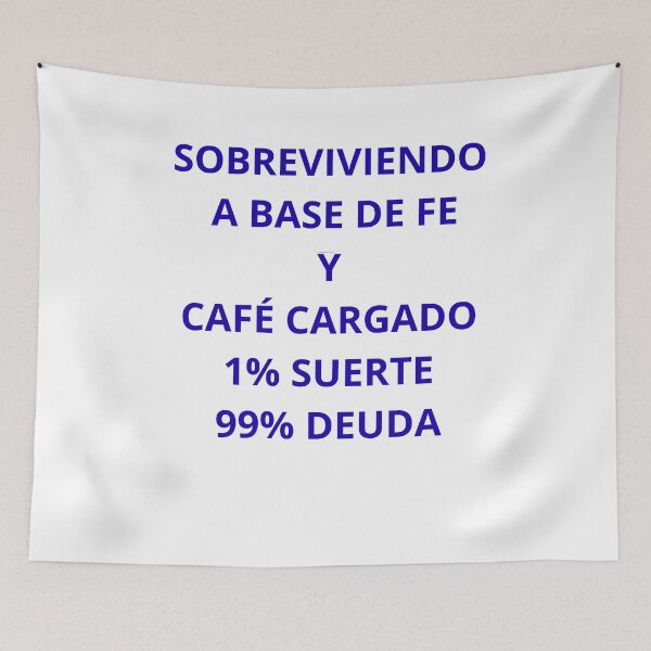 Item preview, SOBREVIVIENDO A BASE DE FE Y CAFÉ CARGADO designed and sold by AJ Valle Visuals.