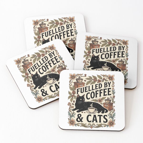 Item preview, Vintage Black Cat Coffee Lover Retro Design designed and sold by urbinet.