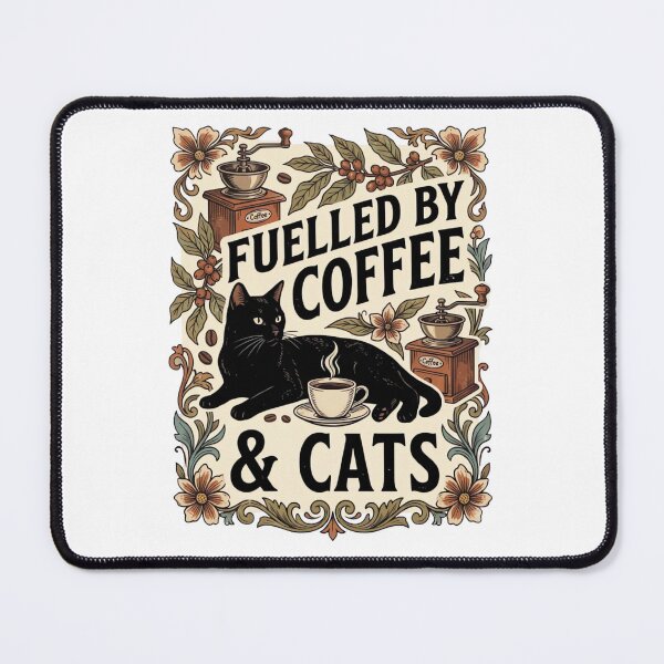 Item preview, Vintage Black Cat Coffee Lover Retro Design designed and sold by urbinet.