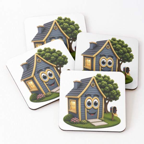 Item preview, Blue Grey House with Gold Trim designed and sold by Scott Hayes.