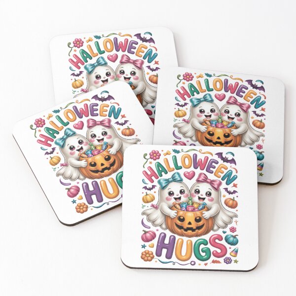 Item preview, halloween hugs ghosts cute pumpkin candy designed and sold by jkrphoto.