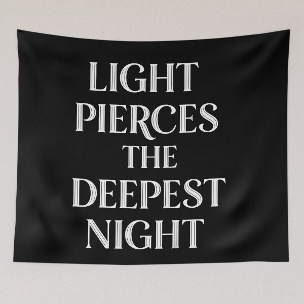 Item preview, Light Pierces The Deepest Night - Epic Fantasy Typography designed and sold by Dzblack.