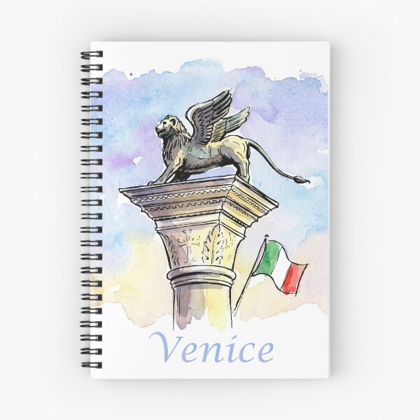 Item preview, Lion of Venice Italy St Marks Square Watercolor Art designed and sold by NareArt.